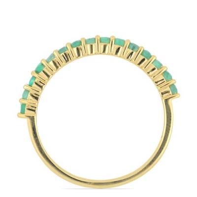 BUY NATURAL EMERALD GEMSTONE RING IN 925 STERLING SILVER